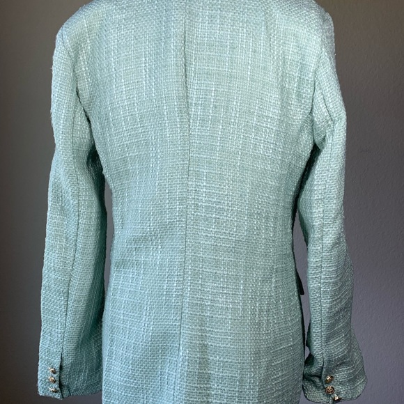 NWOT Sunday Up blazer Mint Green lined jacket sz Medium - Picture 9 of 12